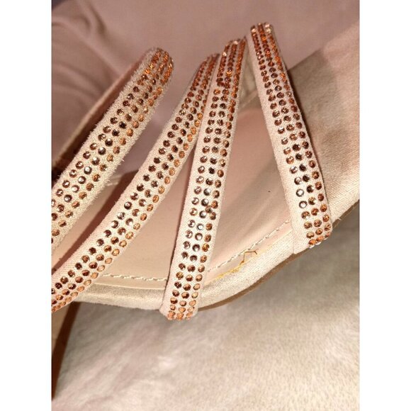 Kelly & Katie 7.5M Strappy Block Heel Sandals With Rhinestones - Picture 6 of 9